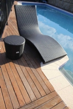 Sunlouge 3 Piece Wicker Rattan Outdoor Furniture Set
