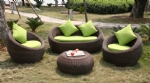 Outdoor Round Quality Rattan Wicker Sofa Lounge Set 