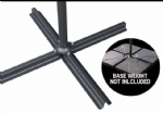 NEW Blue 3m Outdoor Umbrella Metal Cantilever Deck Patio w/Base