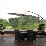 New 3m Luxury Cantilever Outdoor Umbrella Patio Garden Sunshade UV Parasol